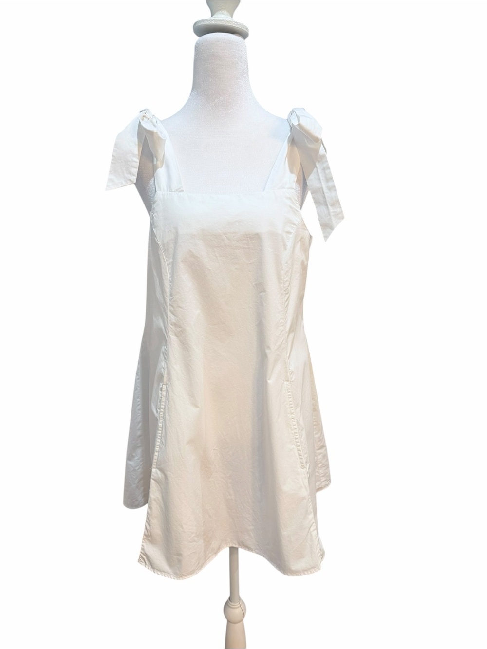 Topshop White Tie-Shoulder Mini Dress